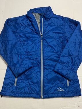 L.L.Bean Quilted Insulated Jacket Women's Size Small Petite Blue